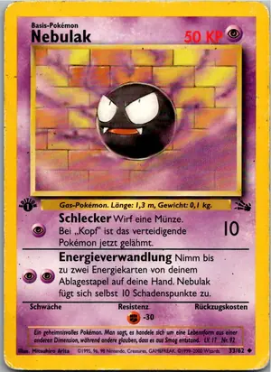 Pokémon-Karte Nebulak 33/62 Fossil