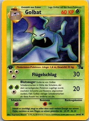 Pokémon-Karte Golbat 34/62 Fossil