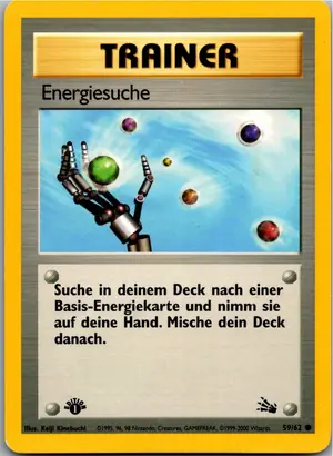 Pokémon-Karte Energiesuche 59/62 Fossil