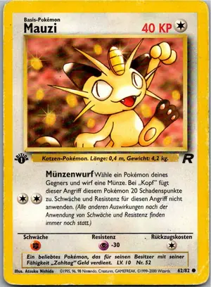 Pokémon-Karte Mauzi 62/82 Team Rocket