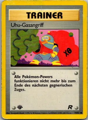 Pokémon-Karte Uhu-Gasangriff 78/82 Team Rocket