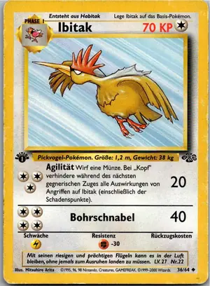 Pokémon-Karte Ibitak 36/64 Dschungel