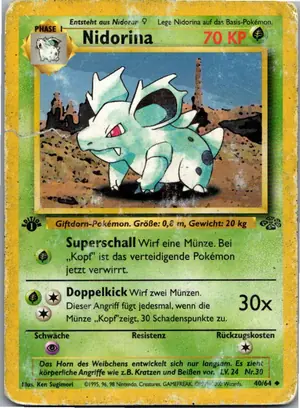Pokémon-Karte Nidorina 40/64 Dschungel
