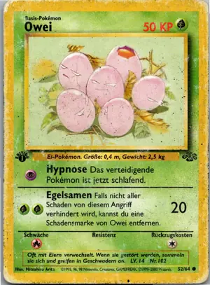 Pokémon-Karte Owei 52/64 Dschungel