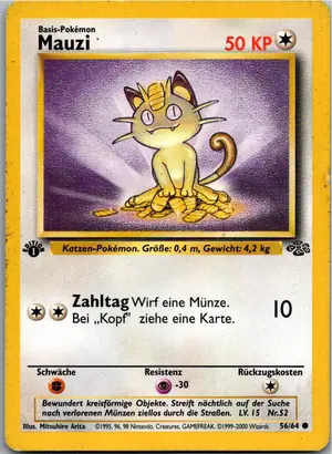 Pokémon-Karte Mauzi 56/64 Dschungel
