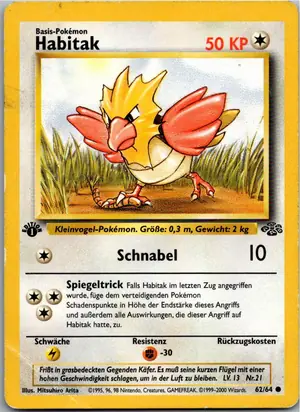 Pokémon-Karte Habitak 62/64 Dschungel