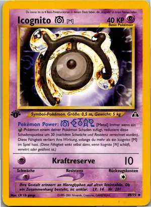 Pokémon-Karte Icognito M 49/75 Neo Entdeckung