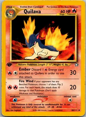 Pokémon-Karte Quilava Igelavar 46/111 Neo Genesis