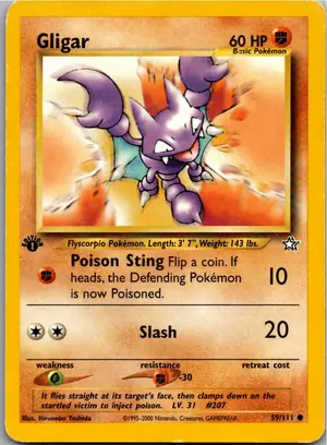 Pokémon-Karte Gligar Skorgla 59/111 Neo Genesis