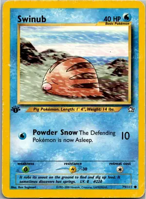 Pokémon-Karte Swinub Quiekel 79/111 Neo Genesis