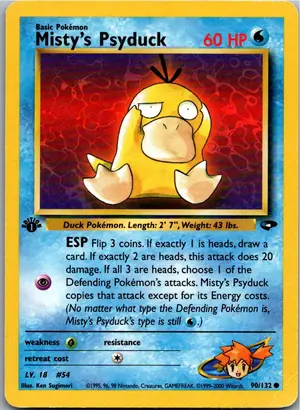Pokémon-Karte Misty's Psyduck 90/132 Gym Challenge