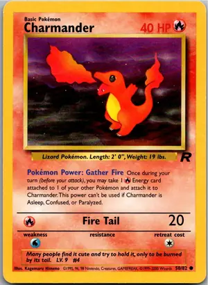 Pokémon-Karte Charmander Glumanda 50/82 Team Rocket