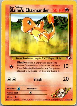 Pokémon-Karte Blaine's Charmander 61/132 Gym Heroes
