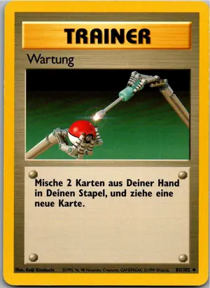 Pokémon-Karte Wartung 83/102 Grundset