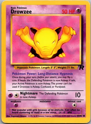 Pokémon-Karte Drowzee Traumato 54/82 Team Rocket