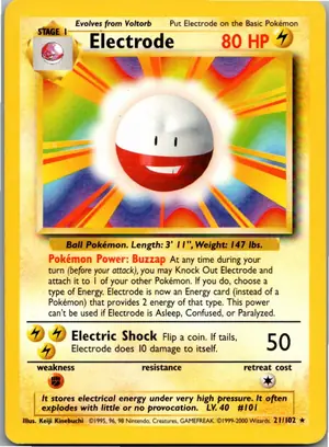 Pokémon-Karte Electrode Lektrobal 21/102 Grundset