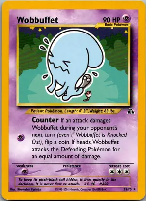 Pokémon-Karte Wobbuffet Woingenau 35/75 Neo Entdeckung