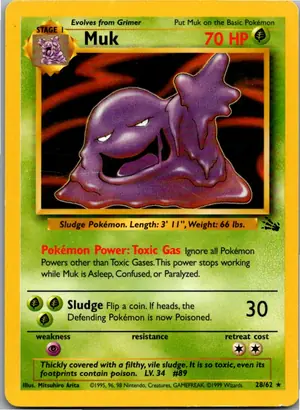 Pokémon-Karte Muk Sleimok 28/62 Fossil