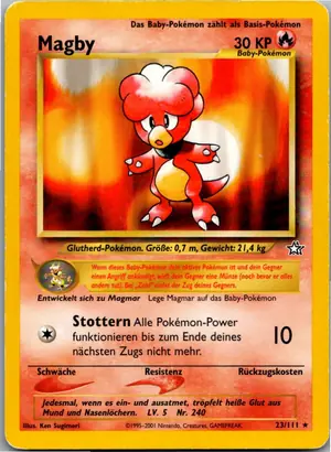 Pokémon-Karte Magby 23/111 Neo Genesis