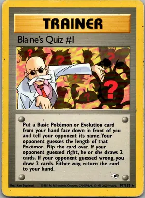 Pokémon-Karte Blaine's Quiz #1 97/132 Gym Heroes