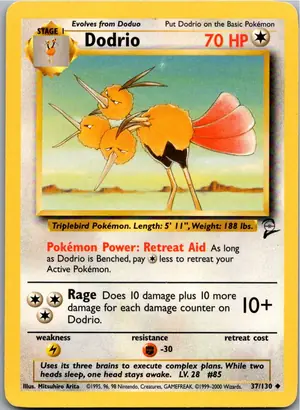 Pokémon-Karte Dodrio Dodri 37/130 Base Set 2