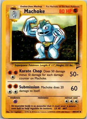 Pokémon-Karte Machoke Maschock 49/130 Base Set 2