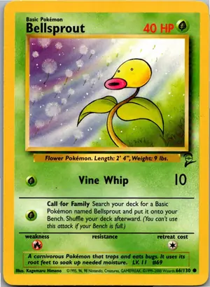 Pokémon-Karte Bellsprout Knofensa 66/130 Base Set 2