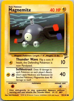 Pokémon-Karte Magnemite Magnetilo 79/130 Base Set 2