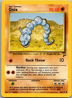 Pokémon-Karte Onix 84/130 Base Set 2