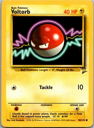 Pokémon-Karte Voltorb Voltobal 98/130 Base Set 2