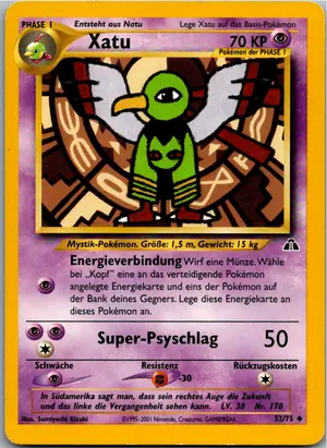 Pokémon-Karte Xatu 52/75 Neo Entdeckung