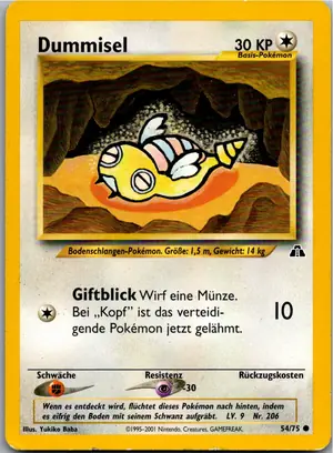 Pokémon-Karte Dummisel 54/75 Neo Entdeckung