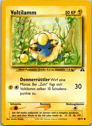 Pokémon-Karte Voltilamm 58/75 Neo Entdeckung