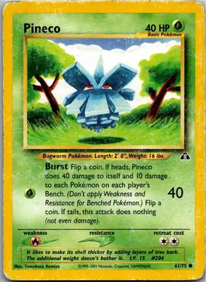 Pokémon-Karte Pineco Tannza 61/75 Neo Entdeckung
