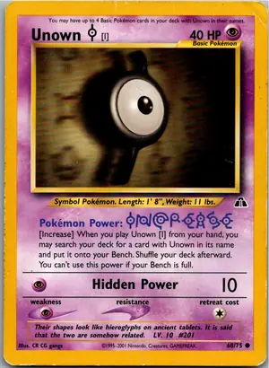 Pokémon-Karte Unown [I] Icognito I 68/75 Neo Entdeckung