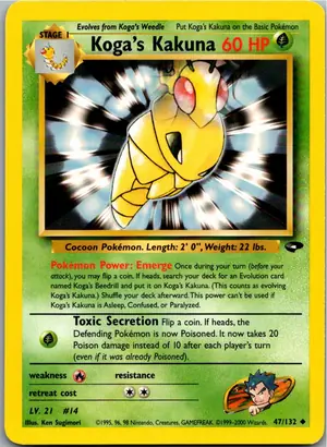 Pokémon-Karte Koga's Kakuna 47/132 Gym Challenge