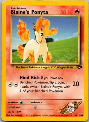 Pokémon-Karte Blaine's Ponyta 64/132 Gym Challenge