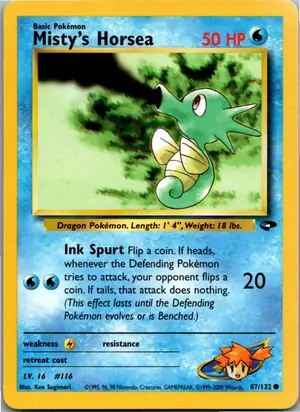 Pokémon-Karte Misty's Horsea 87/132 Gym Challenge