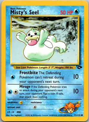 Pokémon-Karte Misty's Seel 91/132 Gym Challenge