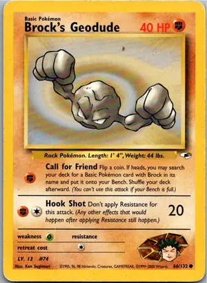 Pokémon-Karte Brock's Geodude 66/132 Gym Heroes