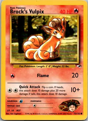 Pokémon-Karte Brock's Vulpix 73/132 Gym Heroes