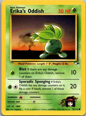 Pokémon-Karte Erika's Oddish 78/132 Gym Heroes