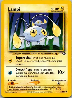 Pokémon-Karte Lampi 55/111 Neo Genesis