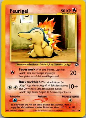 Pokémon-Karte Feurigel 57/111 Neo Genesis
