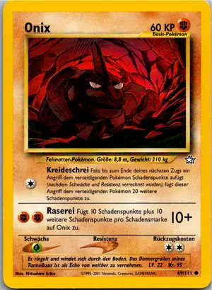 Pokémon-Karte Onix 69/111 Neo Genesis