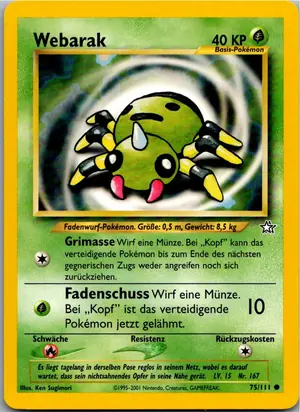 Pokémon-Karte Webarak 75/111 Neo Genesis