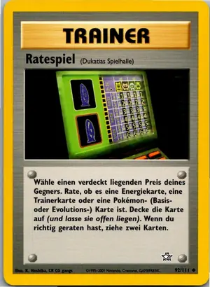 Pokémon-Karte Ratespiel 92/111 Neo Genesis