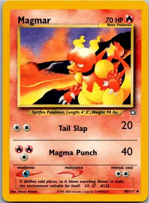 Pokémon-Karte Magmar 40/111 Neo Genesis