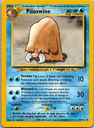 Pokémon-Karte Piloswine Keifel 44/111 Neo Genesis