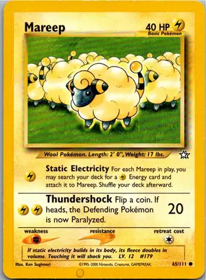 Pokémon-Karte Mareep Voltilamm 65/111 Neo Genesis